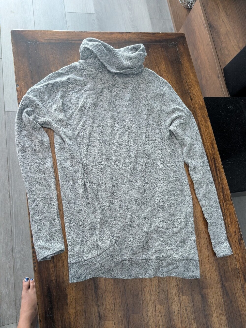 Xsmall Petite Cozy Gray Turtleneck Long Sleeve Shirt